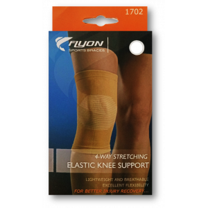 FLYON SPORTS BRACES ELASTIC KNEE SUPPORT 4 WAY STRETCHING 1702 SMALL